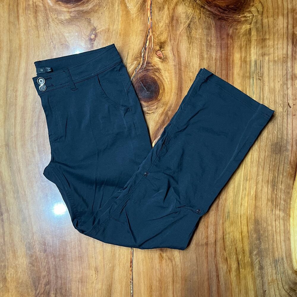 Prana Halle II Straight Women's Hiking  Pants Black Nylon 10 W4hash113 W3-19